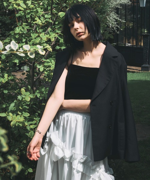 ARVELLIA（アルベリア）の「RIBBON DETAIL FRILL SKIRT（スカート・レディース・ブラック/ホワイト・M）」の17枚目の写真