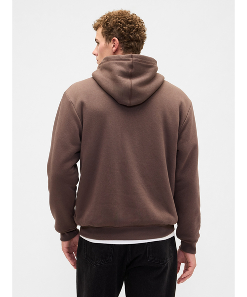 【完売品 】GAP ギャップ 裏ボア ジップアップパーカー　ブラウン　S 即完売品‼️】GAP ロゴ裏ボア ジップアップパーカー ブラウン Gap公式