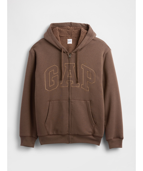 ꕥ新品ꕥ完売品リラックスフィットGAPロゴ 裏ボア ジップアップパーカー男女兼用 Gap公式オンラインストア | リラックスフィット GAPロゴ 裏ボア ジップ