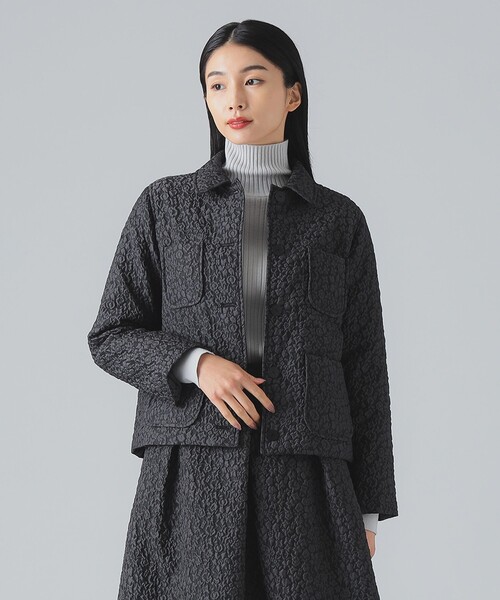 EFFE BEAMS（エッフェビームス）の「フクレ ジャカード ジャケット（その他アウター・レディース・ブラック系その他4・36/38）」の5枚目の写真