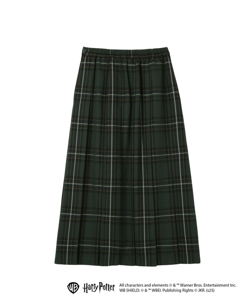 ロング スカート チェック×無地 HarryPotter ハリーポッター HOGWARTS