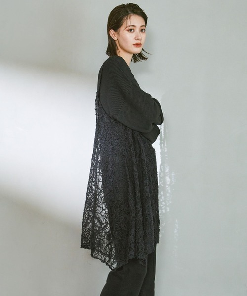 LAKOLE（ラコレ）の「2WAY起毛レースキャミワンピース2 / 611288（ワンピース・レディース・アイボリー/ブラック・FREE）」の10枚目の写真