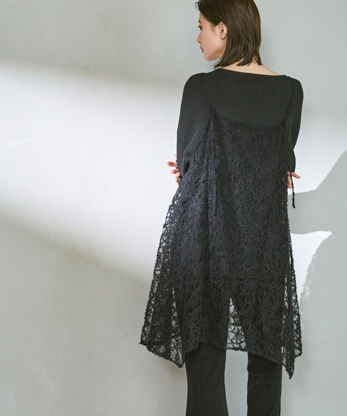 LAKOLE（ラコレ）の「2WAY起毛レースキャミワンピース2 / 611288（ワンピース・レディース・アイボリー/ブラック・FREE）」の11枚目の写真