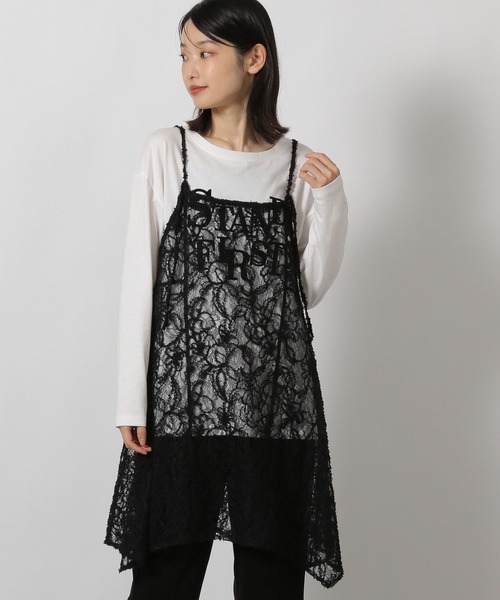 LAKOLE（ラコレ）の「2WAY起毛レースキャミワンピース2 / 611288（ワンピース・レディース・アイボリー/ブラック・FREE）」の15枚目の写真