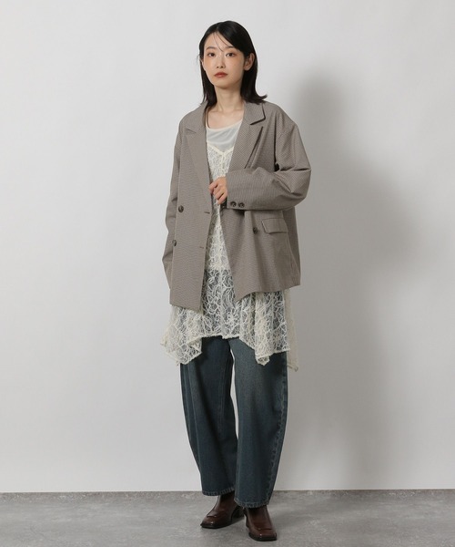 LAKOLE（ラコレ）の「2WAY起毛レースキャミワンピース2 / 611288（ワンピース・レディース・アイボリー/ブラック・FREE）」の16枚目の写真