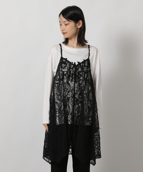 LAKOLE（ラコレ）の「2WAY起毛レースキャミワンピース2 / 611288（ワンピース・レディース・アイボリー/ブラック・FREE）」の20枚目の写真