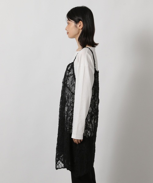 LAKOLE（ラコレ）の「2WAY起毛レースキャミワンピース2 / 611288（ワンピース・レディース・アイボリー/ブラック・FREE）」の21枚目の写真