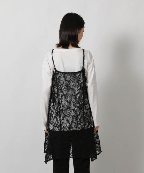 LAKOLE（ラコレ）の「2WAY起毛レースキャミワンピース2 / 611288（ワンピース・レディース・アイボリー/ブラック・FREE）」の22枚目の写真