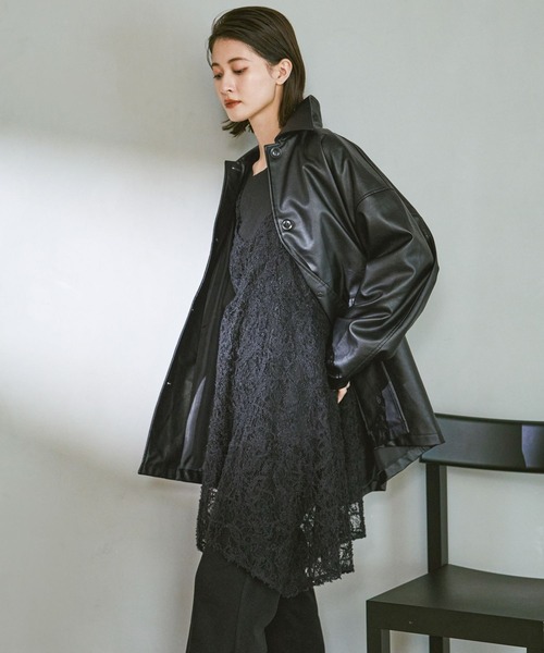 LAKOLE（ラコレ）の「2WAY起毛レースキャミワンピース2 / 611288（ワンピース・レディース・アイボリー/ブラック・FREE）」の6枚目の写真