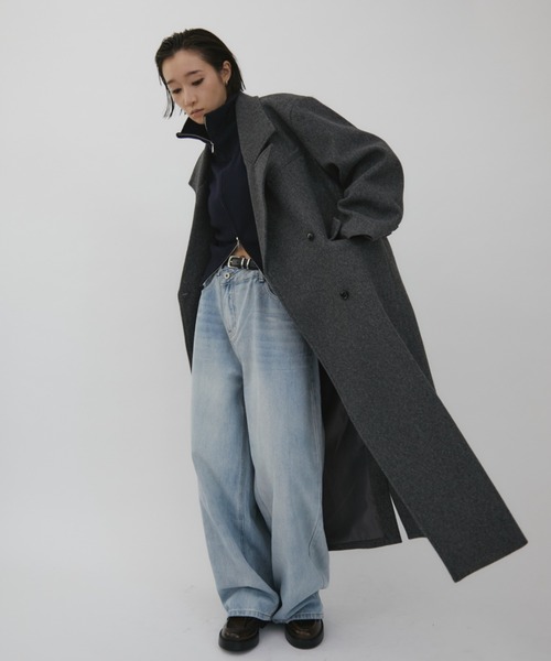 VION（ヴィオン）の「Wide Straight Denim Pants / ワイドストレートデニムパンツ（デニムパンツ・レディース・ブルー/ライトブルー・MEDIUM/LARGE）」の21枚目の写真