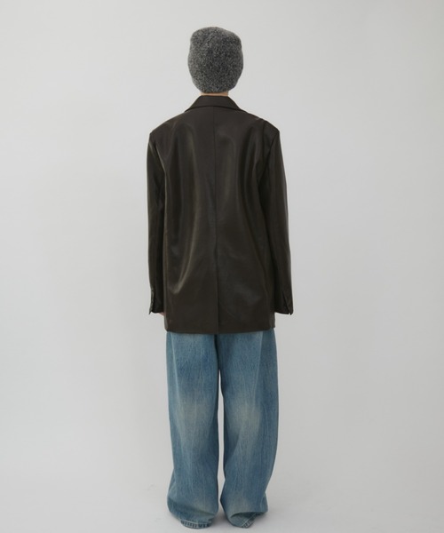 VION（ヴィオン）の「Wide Straight Denim Pants / ワイドストレートデニムパンツ（デニムパンツ・レディース・ブルー/ライトブルー・MEDIUM/LARGE）」の9枚目の写真