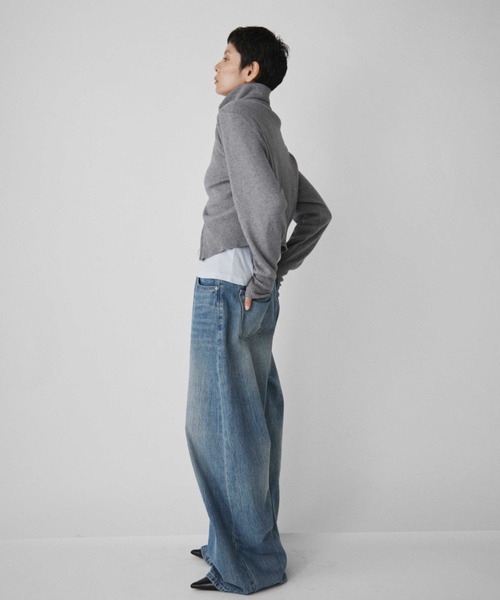 VION（ヴィオン）の「Wide Straight Denim Pants / ワイドストレートデニムパンツ（デニムパンツ・レディース・ブルー/ライトブルー・MEDIUM/LARGE）」の14枚目の写真