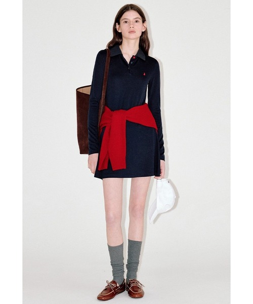 ポロカラー 長袖ミニワンピース FD25L001【Fano Studios】【2025AW