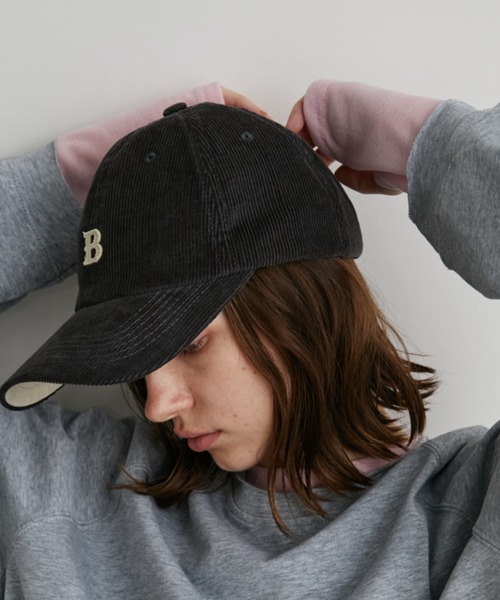 Auntie Rosa Holiday(アンティローザホリデー)の「コーデュロイロゴCAP(キャップ・レディース・ボルドー/チャコールグレー/パープル・FREE)」の4枚目の写真