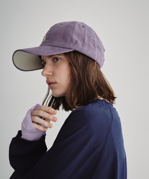 Auntie Rosa Holiday(アンティローザホリデー)の「コーデュロイロゴCAP(キャップ・レディース・ボルドー/チャコールグレー/パープル・FREE)」の8枚目の写真