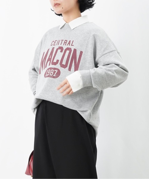 LUCA/LADY LUCK LUCA（ルカ/レディラックルカ）の「LC/LLL カレッジロゴ裏毛プルオーバー（スウェット・レディース・グレー/ベージュ/ネイビー・FREE）」の5枚目の写真