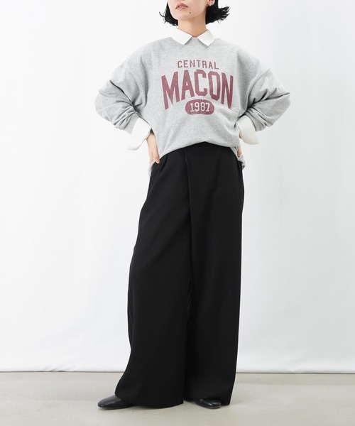 LUCA/LADY LUCK LUCA（ルカ/レディラックルカ）の「LC/LLL カレッジロゴ裏毛プルオーバー（スウェット・レディース・グレー/ベージュ/ネイビー・FREE）」の8枚目の写真