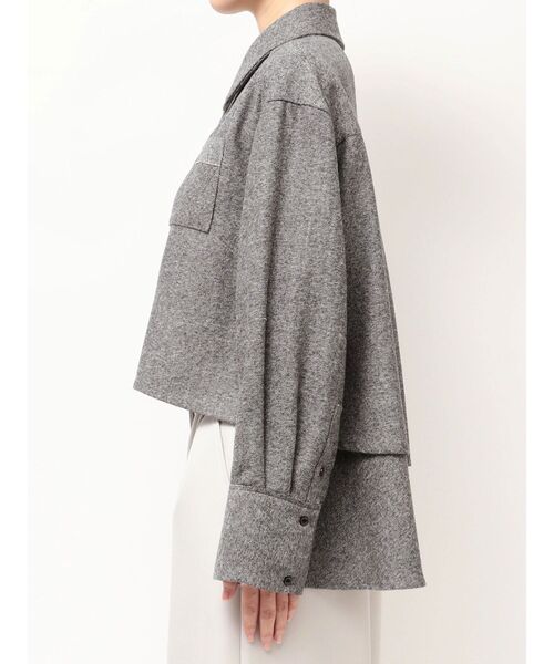 ELENDEEK（エレンディーク）の「バックレイヤードシャツ（シャツ/ブラウス・レディース・チャコールグレー/グレー・FREE）」の12枚目の写真