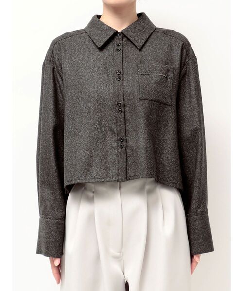 ELENDEEK（エレンディーク）の「バックレイヤードシャツ（シャツ/ブラウス・レディース・チャコールグレー/グレー・FREE）」の19枚目の写真