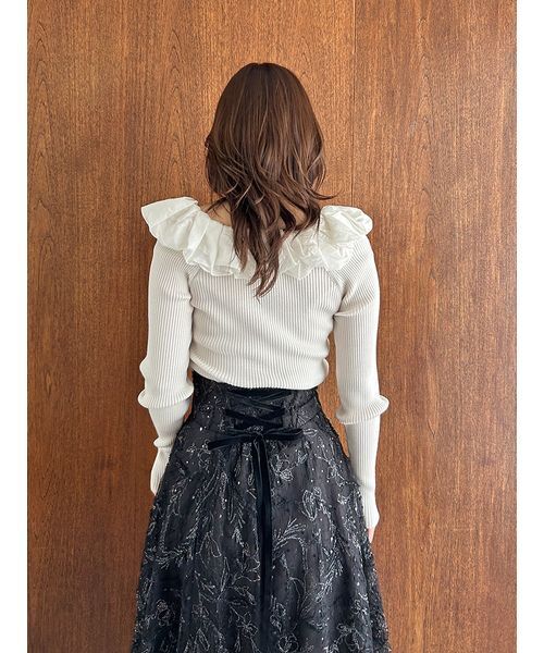 セール】シアーフリルニットプルオーバー（ニット/セーター）｜SNIDEL