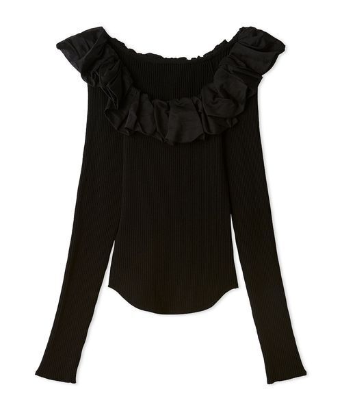 SNIDEL(スナイデル)の「シアーフリルニットプルオーバー(ニット/セーター・レディース・アイボリー/ブラック/モカ/マルチ・F)」の20枚目の写真