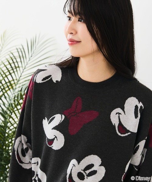 Disney(ディズニー)の「【DISNEY/ディズニー】DISNEY ジャガードニット(ニット/セーター・レディース・スミクロ/ブルー/オフホワイト/グレー/ベージュ/ブラック・LARGE/MEDIUM)」の3枚目の写真