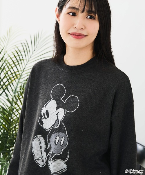 Disney(ディズニー)の「【DISNEY/ディズニー】DISNEY ジャガードニット(ニット/セーター・レディース・スミクロ/ブルー/オフホワイト/グレー/ベージュ/ブラック・LARGE/MEDIUM)」の1枚目の写真