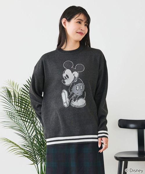 Disney(ディズニー)の「【DISNEY/ディズニー】DISNEY ジャガードニット(ニット/セーター・レディース・スミクロ/ブルー/オフホワイト/グレー/ベージュ/ブラック・LARGE/MEDIUM)」の7枚目の写真