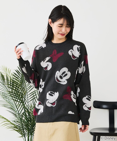 Disney(ディズニー)の「【DISNEY/ディズニー】DISNEY ジャガードニット(ニット/セーター・レディース・スミクロ/ブルー/オフホワイト/グレー/ベージュ/ブラック・LARGE/MEDIUM)」の15枚目の写真