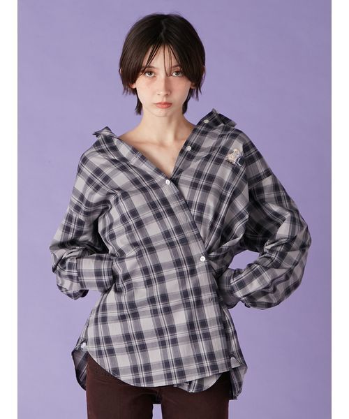 セール】Lily Bearチェックオーバーシャツ（シャツ/ブラウス）｜LILY