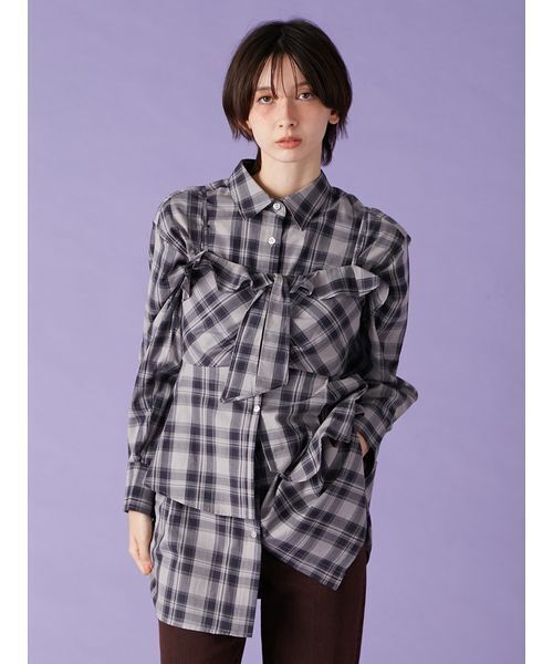 Lily Bearチェックオーバーシャツ（シャツ/ブラウス）｜LILY BROWN