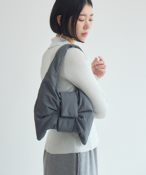 Paradise Picnic(パラダイスピクニック)の「リボン2WAYハンドルバッグ(ハンドバッグ・レディース・ブラック/チャコールグレー・FREE)」の21枚目の写真