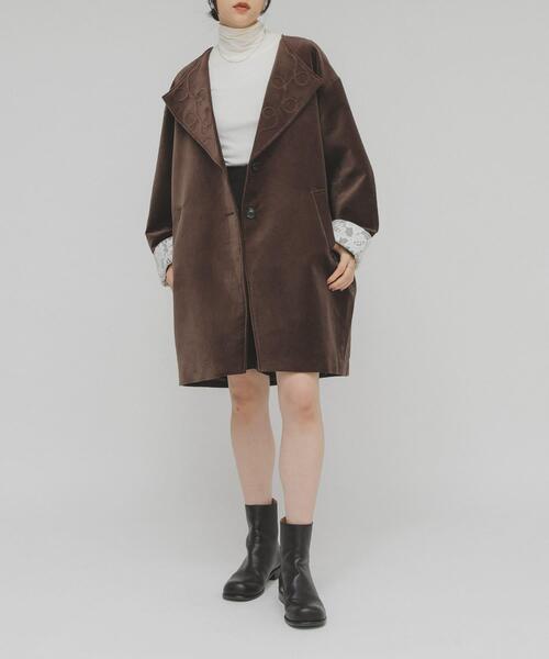 KBF（ケイビーエフ）の「illi　タートルベーシックカットソー（Tシャツ/カットソー・レディース・オリーブ/オフホワイト/グレー・ONE）」の10枚目の写真