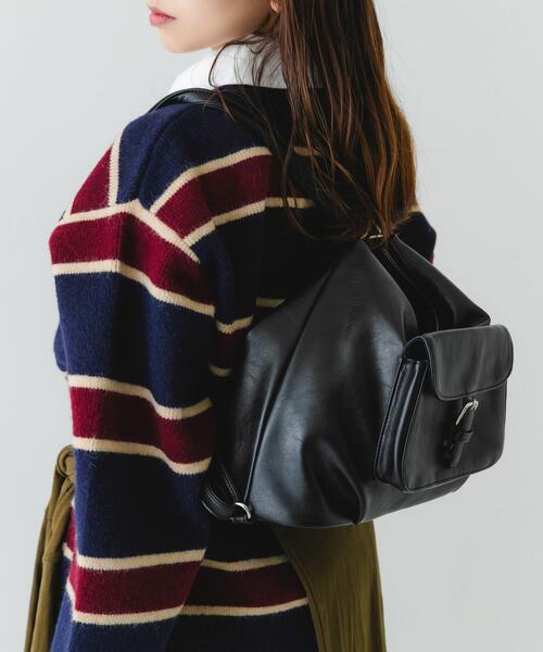 RODE SKO（ロデスコ）の「2WAYショルダーリュック（バックパック/リュック・レディース・ブラウン/ブラック・ONE）」の4枚目の写真