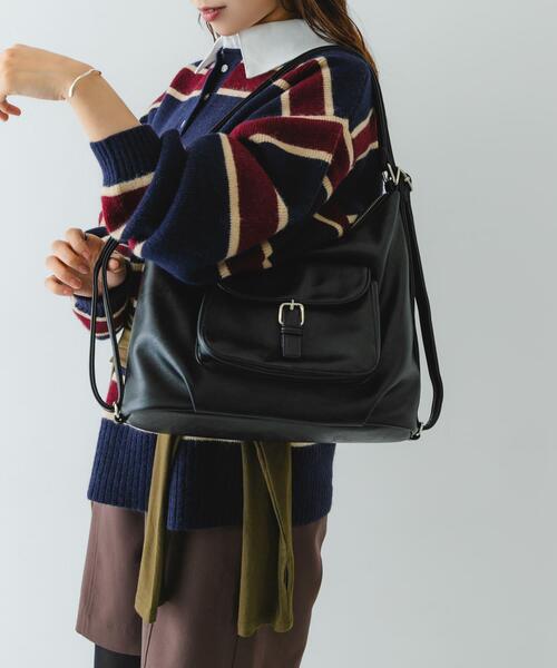 RODE SKO（ロデスコ）の「2WAYショルダーリュック（バックパック/リュック・レディース・ブラウン/ブラック・ONE）」の6枚目の写真