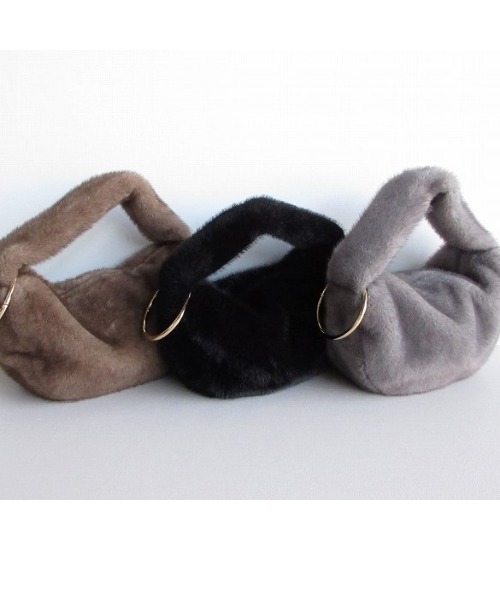 CACHELLIE（カシェリエ）の「ECO FUR x RING 2WAY BAG（トートバッグ・レディース・グレー/モカ/ブラック・FREE）」の4枚目の写真