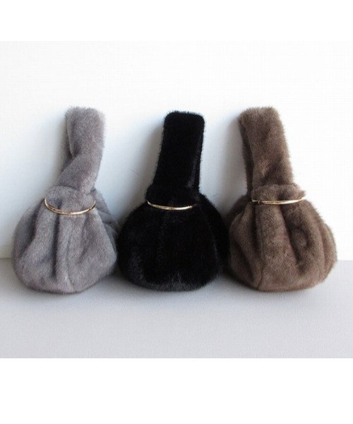 CACHELLIE（カシェリエ）の「ECO FUR x RING 2WAY BAG（トートバッグ・レディース・グレー/モカ/ブラック・FREE）」の5枚目の写真