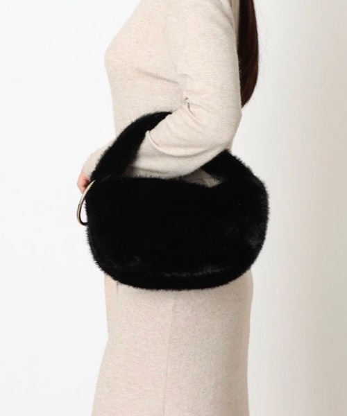 CACHELLIE（カシェリエ）の「ECO FUR x RING 2WAY BAG（トートバッグ・レディース・グレー/モカ/ブラック・FREE）」の8枚目の写真