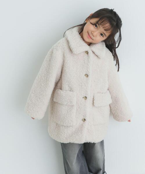 URBAN RESEARCH DOORS（アーバンリサーチドアーズ）の「『WEB/一部店舗限定サイズ』ボアコート(KIDS)（その他アウター・キッズ・ブルー/アイボリー・105/135/150/120）」の2枚目の写真