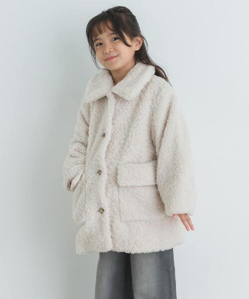 URBAN RESEARCH DOORS（アーバンリサーチドアーズ）の「『WEB/一部店舗限定サイズ』ボアコート(KIDS)（その他アウター・キッズ・ブルー/アイボリー・105/135/150/120）」の4枚目の写真