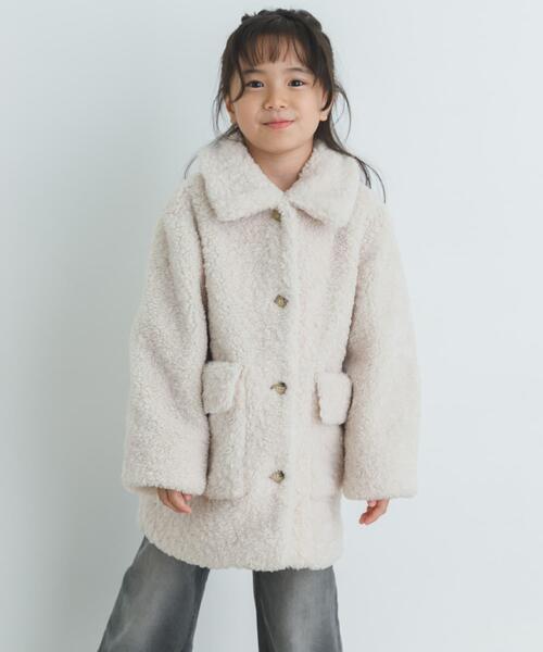 URBAN RESEARCH DOORS（アーバンリサーチドアーズ）の「『WEB/一部店舗限定サイズ』ボアコート(KIDS)（その他アウター・キッズ・ブルー/アイボリー・105/135/150/120）」の7枚目の写真