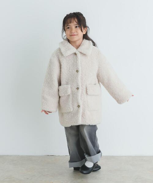 URBAN RESEARCH DOORS（アーバンリサーチドアーズ）の「『WEB/一部店舗限定サイズ』ボアコート(KIDS)（その他アウター・キッズ・ブルー/アイボリー・105/135/150/120）」の12枚目の写真