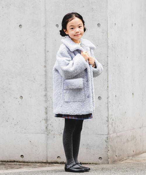 URBAN RESEARCH DOORS（アーバンリサーチドアーズ）の「『WEB/一部店舗限定サイズ』ボアコート(KIDS)（その他アウター・キッズ・ブルー/アイボリー・105/135/150/120）」の19枚目の写真