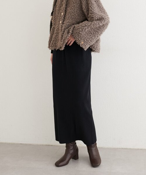 natural couture(ナチュラルクチュール)の「【WEB限定】リブタイトスカート(スカート・レディース・ブラウン/ブラック/オフホワイト・LARGE/FREE)」の19枚目の写真