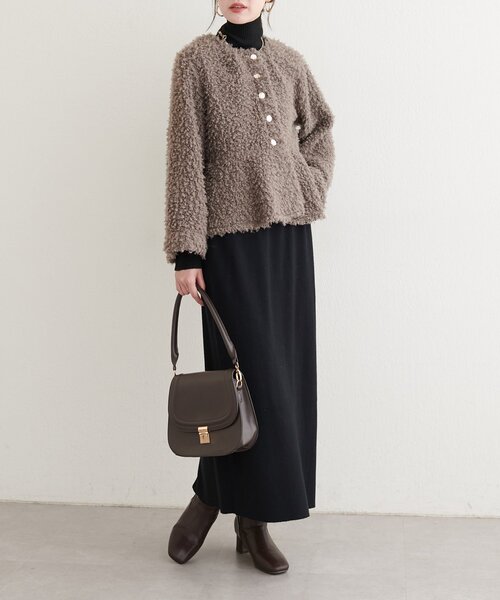 natural couture(ナチュラルクチュール)の「【WEB限定】リブタイトスカート(スカート・レディース・ブラウン/ブラック/オフホワイト・LARGE/FREE)」の20枚目の写真