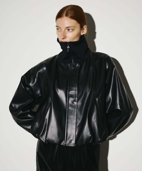 RIM.ARK/リムアーク】Synthetic leather short JK/シンセティック