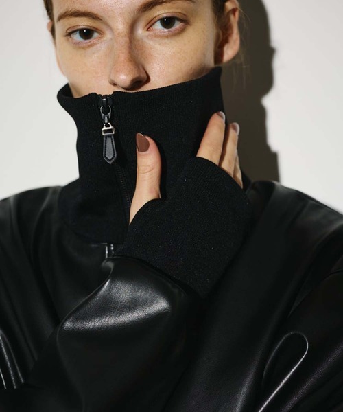 RIM.ARK リムアーク レザージャケットRound bomber JK RIM.ARK リムアーク レザージャケットRound bomber JK