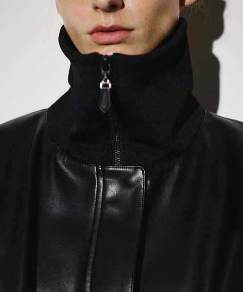 RIM.ARK/リムアーク】Synthetic leather short JK/シンセティック