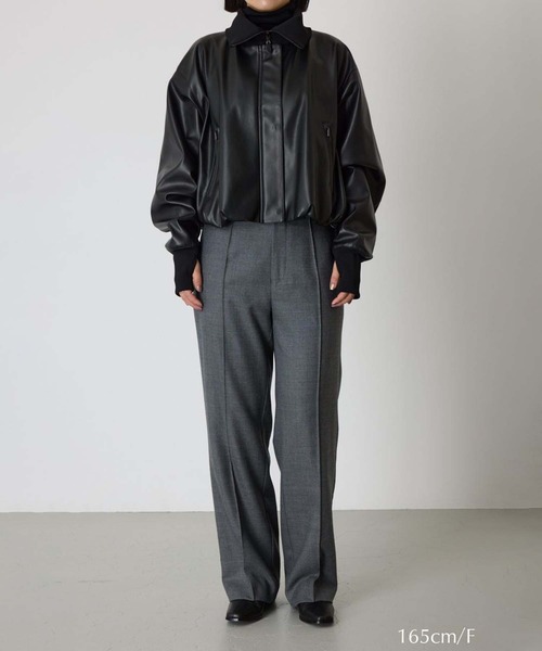 RIM.ARK/リムアーク】Synthetic leather short JK/シンセティック