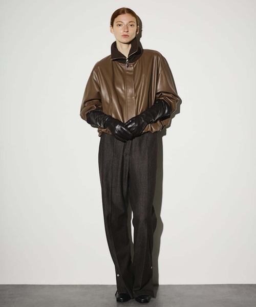 RIM.ARK/リムアーク】Synthetic leather short JK/シンセティック